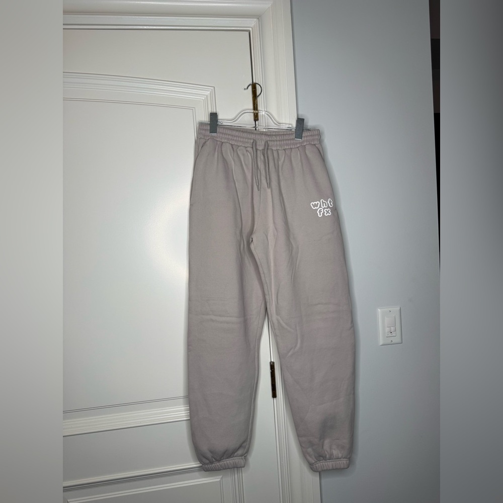 White Fox Boutique Light Taupe Track Pants